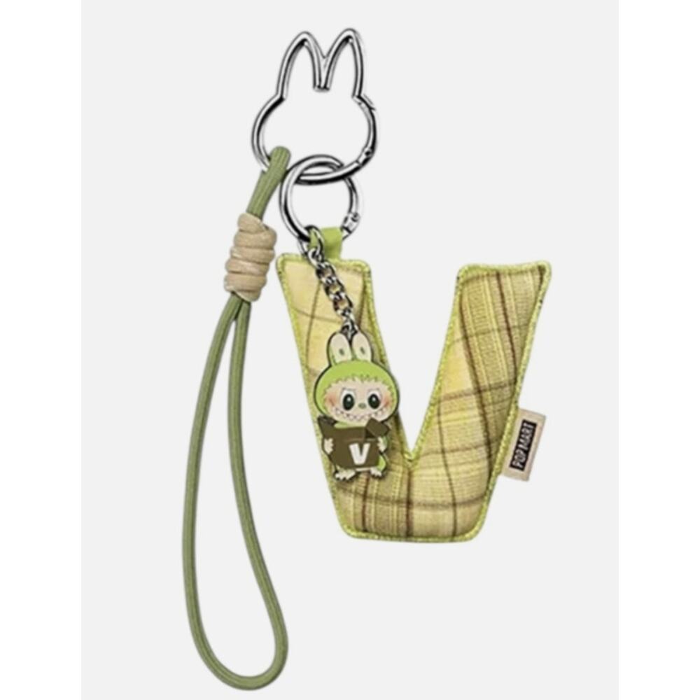 Pop Mart MONSTERS LABUBU Pin for Love Keychain Pendant, LETTER V Bag Charm, NEW